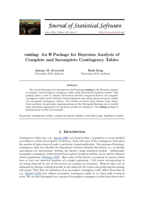 conting: An R Package for Bayesian Analysis of Complete 